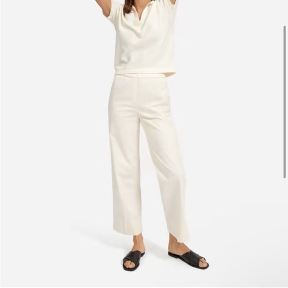 Everlane Pants - Like New Everlane Canvas Ivory Easy Pants sz 12